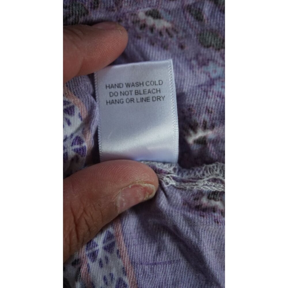 Purple Floral Print Maxi Dress - Size S - Picture 12 of 13